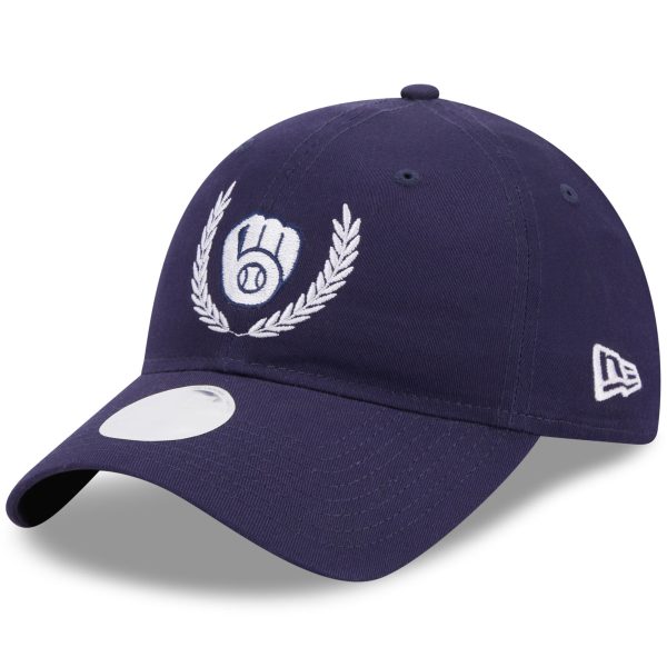 womens milwaukee brewers new era navy leaves 9twenty adjustable hat | Milwaukee Brewers Hats MLB Hats & Jerseys Collection