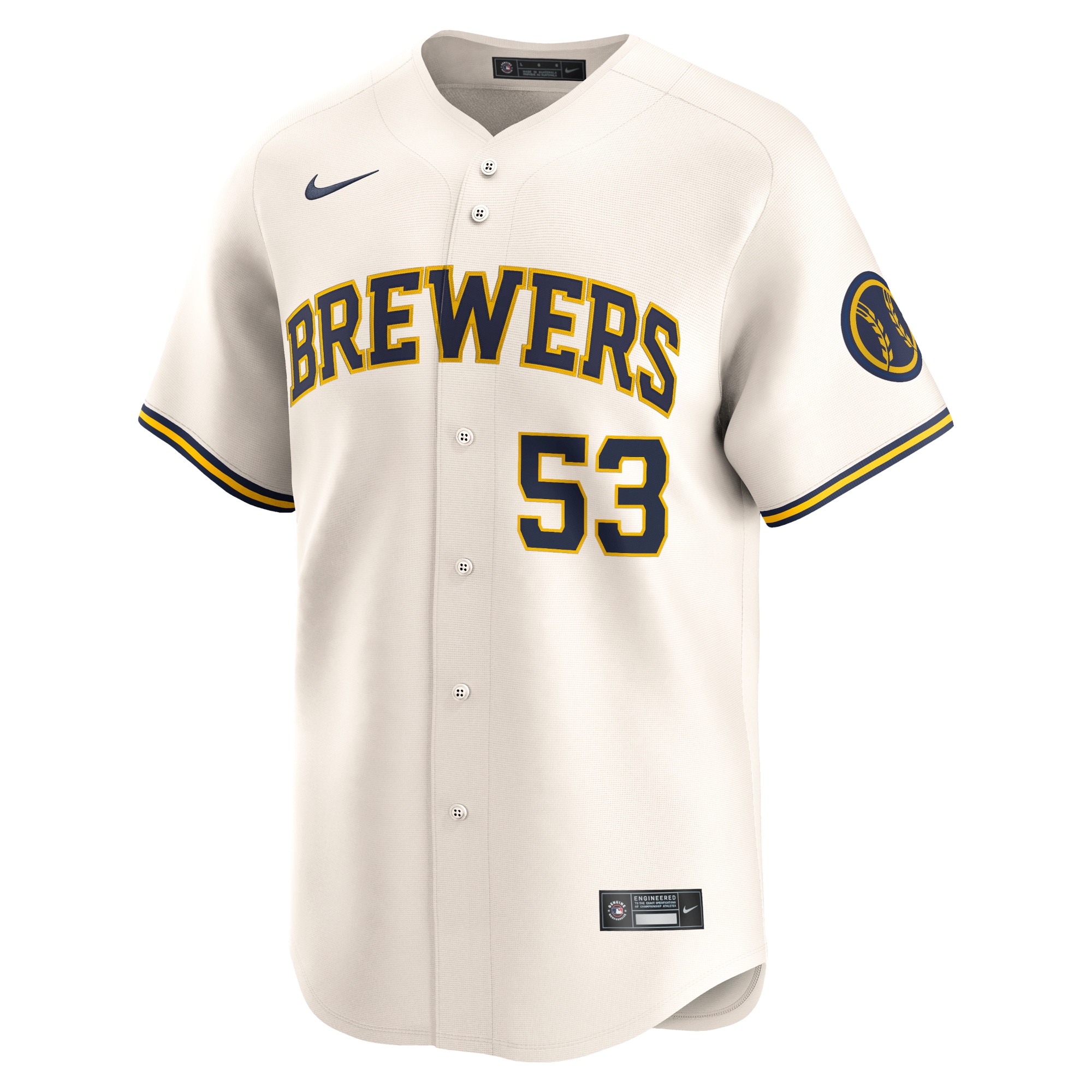 mens milwaukee brewers brandon woodruff nike cream home limited player jersey | Milwaukee Brewers Hats MLB Hats & Jerseys Collection