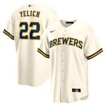 mens milwaukee brewers christian yelich nike cream alternate replica player jersey | Milwaukee Brewers Hats MLB Hats & Jerseys Collection