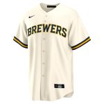 mens milwaukee brewers christian yelich nike cream alternate replica player jersey | Milwaukee Brewers Hats MLB Hats & Jerseys Collection