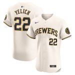 mens milwaukee brewers christian yelich nike cream home elite player jersey | Milwaukee Brewers Hats MLB Hats & Jerseys Collection