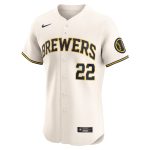 mens milwaukee brewers christian yelich nike cream home elite player jersey | Milwaukee Brewers Hats MLB Hats & Jerseys Collection