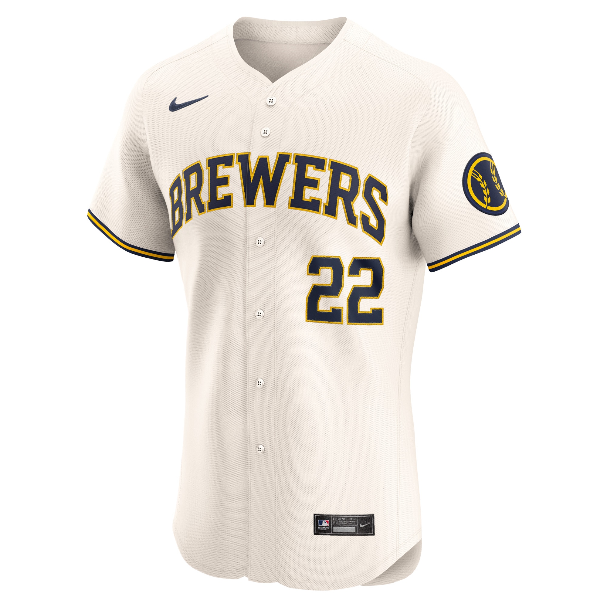 mens milwaukee brewers christian yelich nike cream home elite player jersey | Milwaukee Brewers Hats MLB Hats & Jerseys Collection