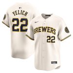 mens milwaukee brewers christian yelich nike cream home limited player jersey | Milwaukee Brewers Hats MLB Hats & Jerseys Collection