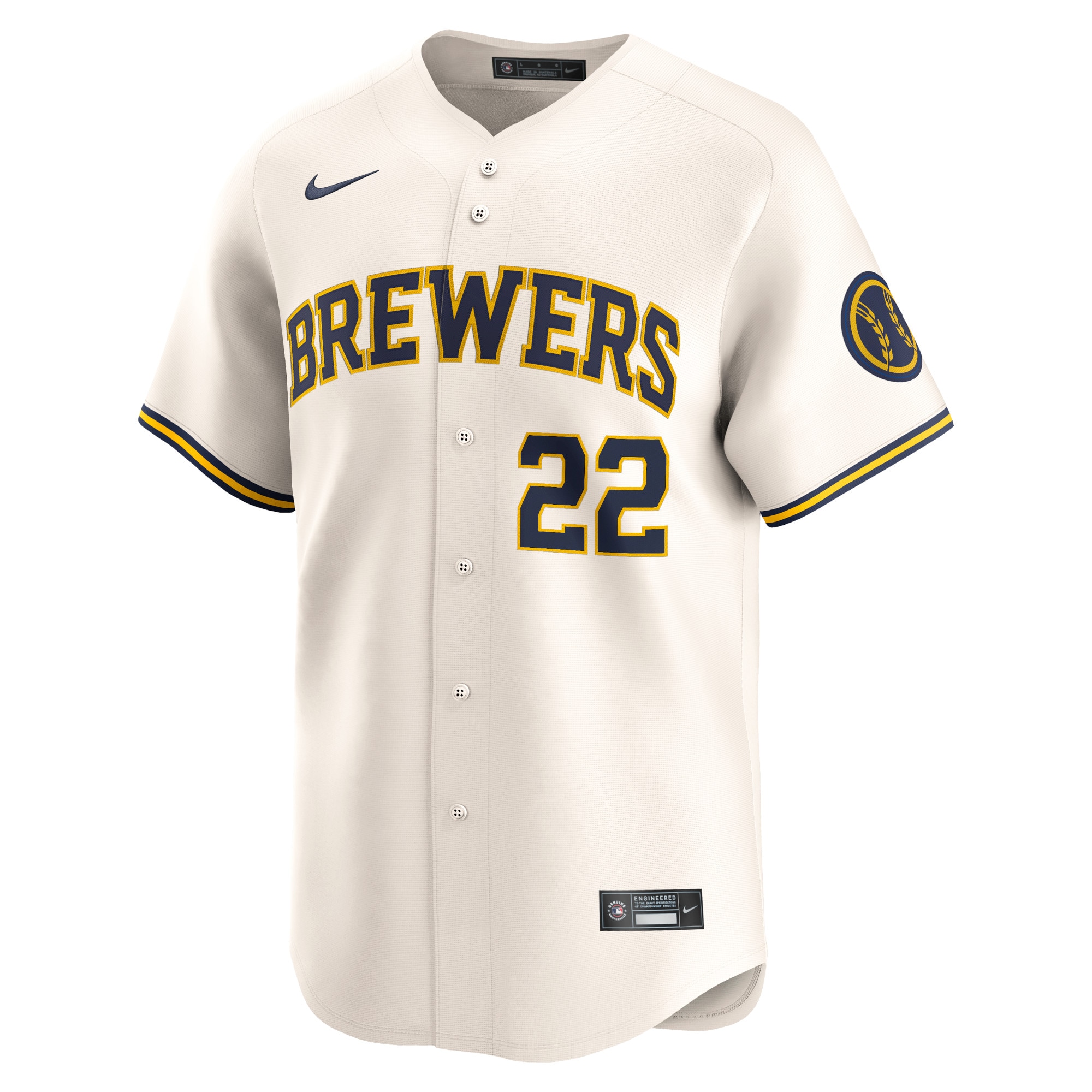 mens milwaukee brewers christian yelich nike cream home limited player jersey | Milwaukee Brewers Hats MLB Hats & Jerseys Collection
