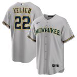 mens milwaukee brewers christian yelich nike gray alternate replica player jersey | Milwaukee Brewers Hats MLB Hats & Jerseys Collection