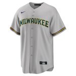 mens milwaukee brewers christian yelich nike gray alternate replica player jersey | Milwaukee Brewers Hats MLB Hats & Jerseys Collection