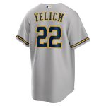 mens milwaukee brewers christian yelich nike gray alternate replica player jersey | Milwaukee Brewers Hats MLB Hats & Jerseys Collection