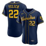 mens milwaukee brewers christian yelich nike navy 50th season alternate authentic player jersey | Milwaukee Brewers Hats MLB Hats & Jerseys Collection