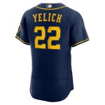 mens milwaukee brewers christian yelich nike navy 50th season alternate authentic player jersey | Milwaukee Brewers Hats MLB Hats & Jerseys Collection