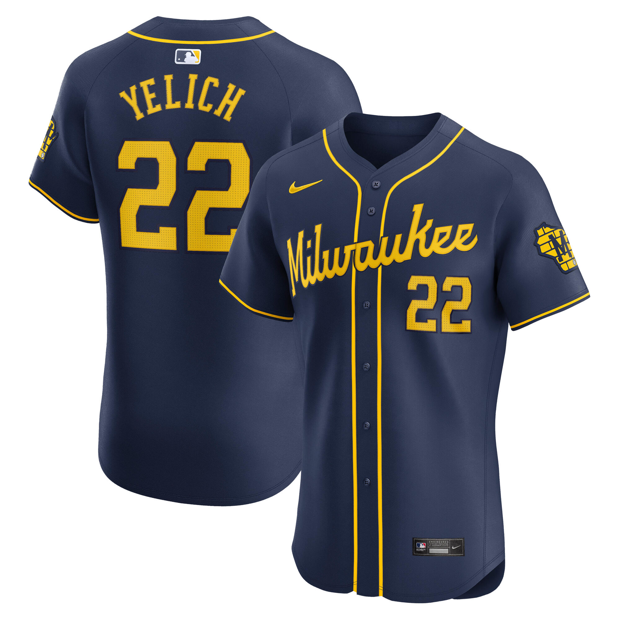 mens milwaukee brewers christian yelich nike navy alternate home elite player jersey | Milwaukee Brewers Hats MLB Hats & Jerseys Collection