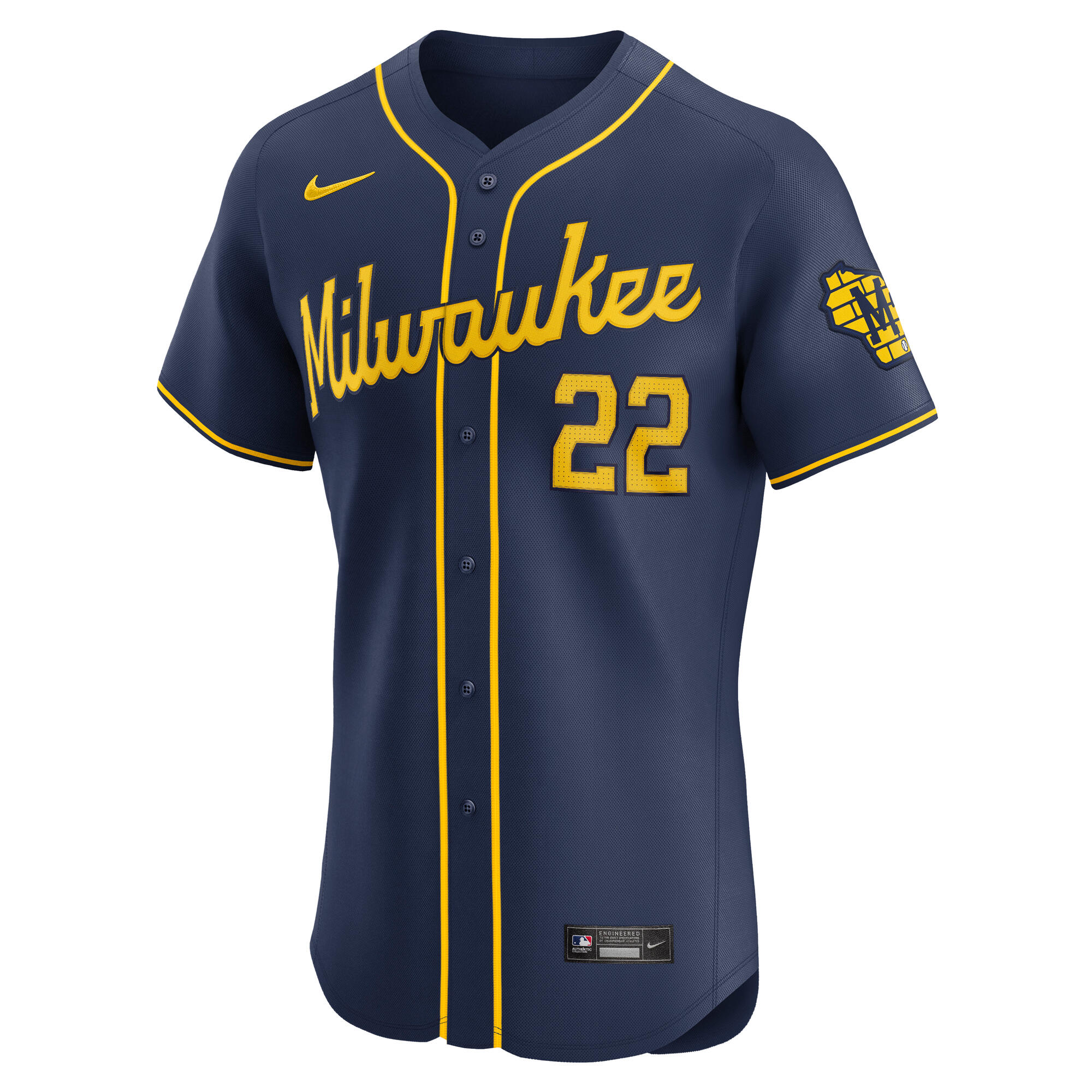 mens milwaukee brewers christian yelich nike navy alternate home elite player jersey | Milwaukee Brewers Hats MLB Hats & Jerseys Collection