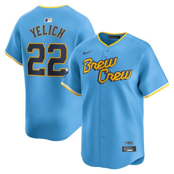 mens milwaukee brewers christian yelich nike powder blue city connect limited player jersey | Milwaukee Brewers Hats MLB Hats & Jerseys Collection