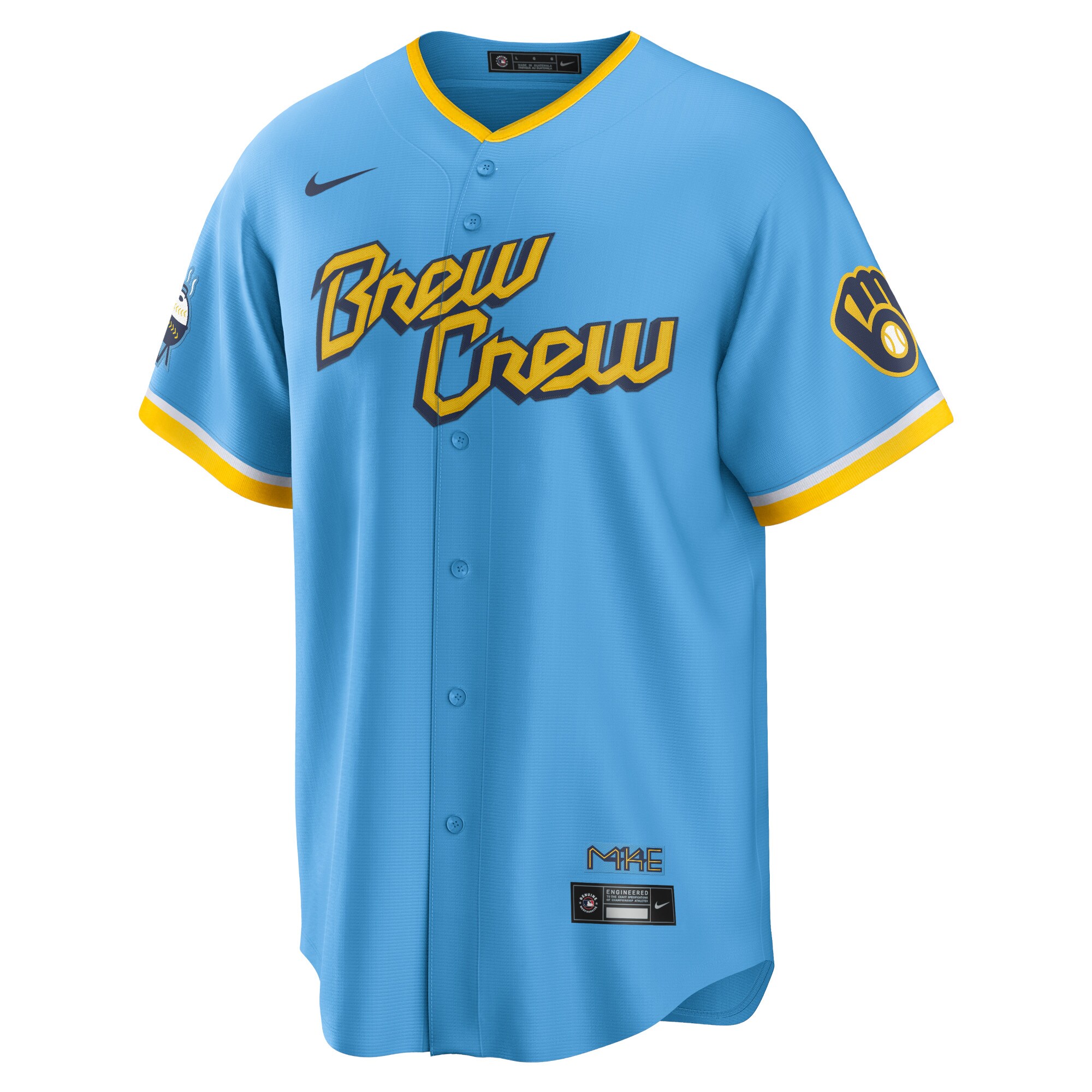 mens milwaukee brewers christian yelich nike powder blue city connect replica player jersey | Milwaukee Brewers Hats MLB Hats & Jerseys Collection