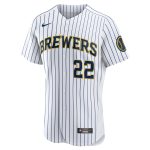 mens milwaukee brewers christian yelich nike white team alternate authentic player jersey | Milwaukee Brewers Hats MLB Hats & Jerseys Collection