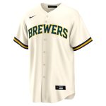mens milwaukee brewers jackson chourio nike cream home replica jersey | Milwaukee Brewers Hats MLB Hats & Jerseys Collection