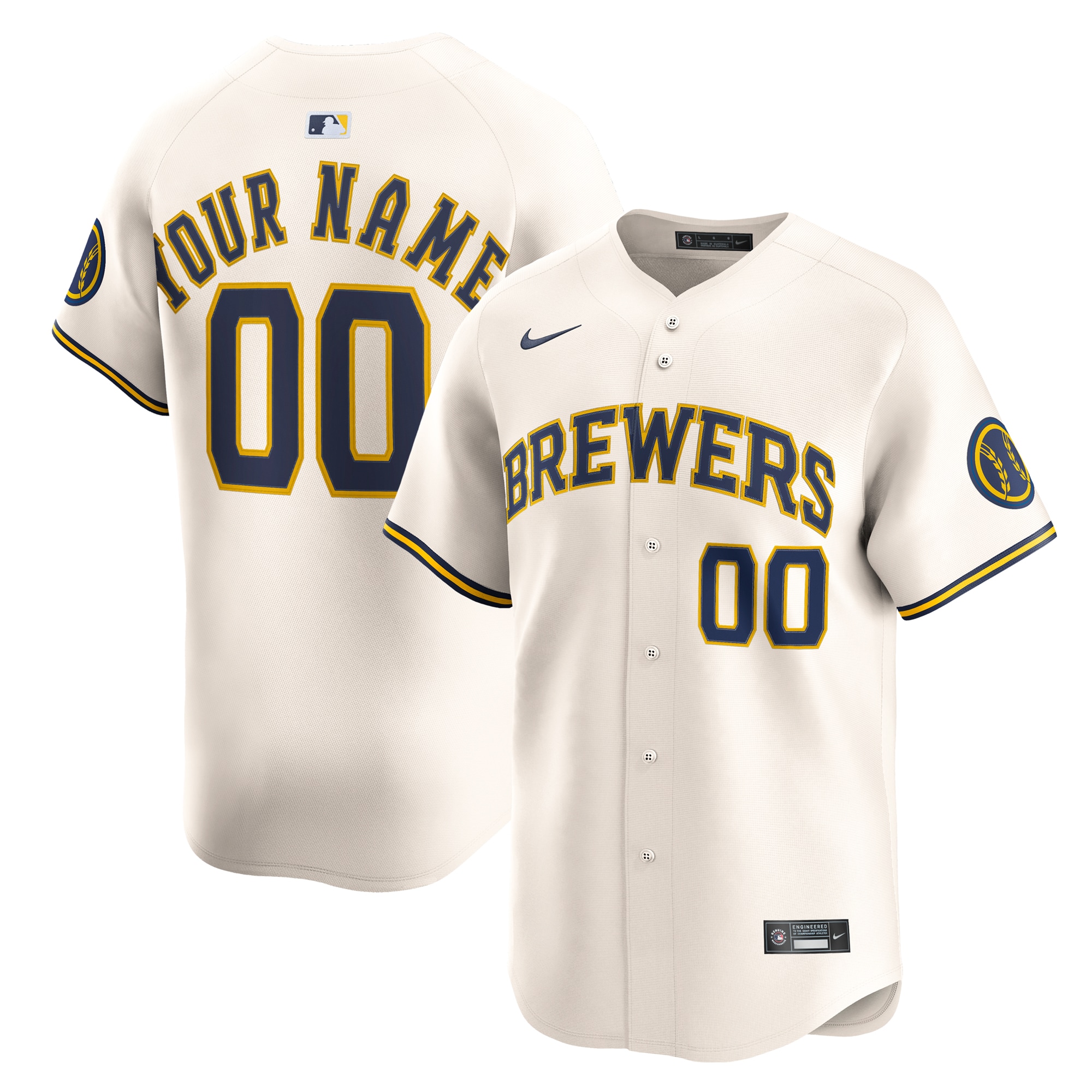 mens milwaukee brewers nike cream home limited custom jersey | Milwaukee Brewers Hats MLB Hats & Jerseys Collection
