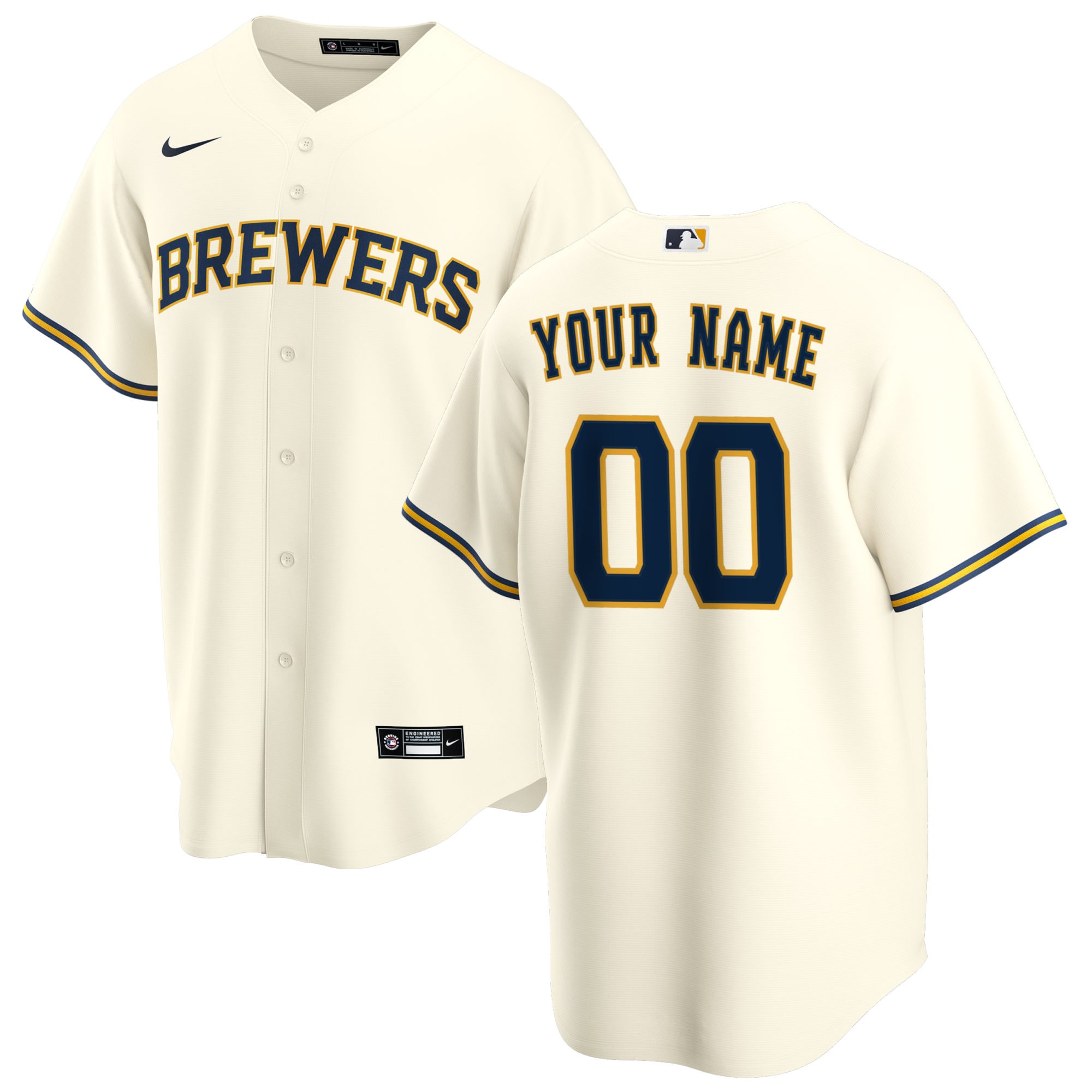 mens milwaukee brewers nike cream home replica custom jersey | Milwaukee Brewers Hats MLB Hats & Jerseys Collection