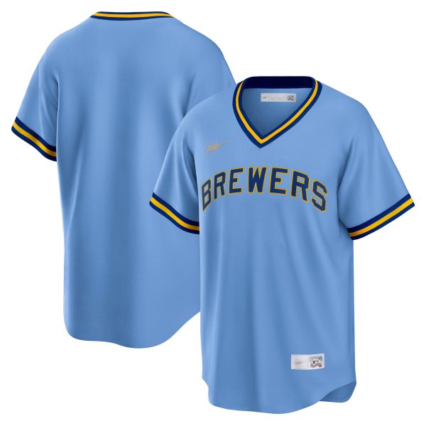 mens milwaukee brewers nike powder blue road cooperstown collection team jersey | Milwaukee Brewers Hats MLB Hats & Jerseys Collection