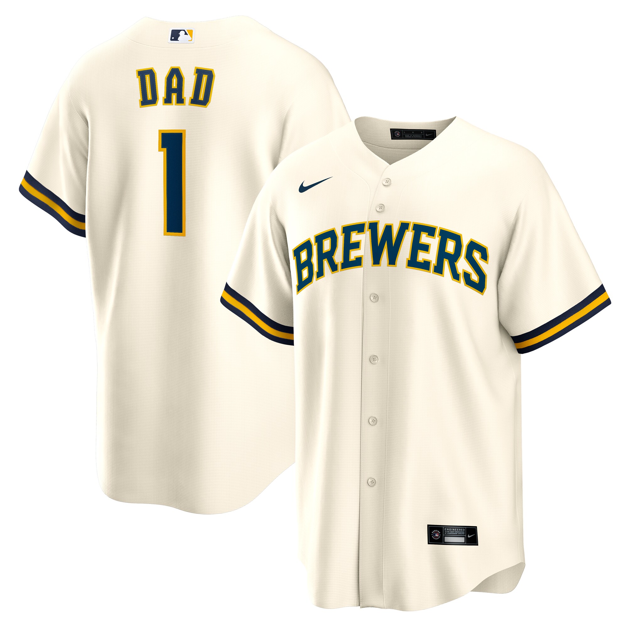 mens milwaukee brewers nike white 1 dad home replica jersey | Milwaukee Brewers Hats MLB Hats & Jerseys Collection