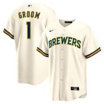 mens milwaukee brewers nike white 1 groom home replica jersey | Milwaukee Brewers Hats MLB Hats & Jerseys Collection