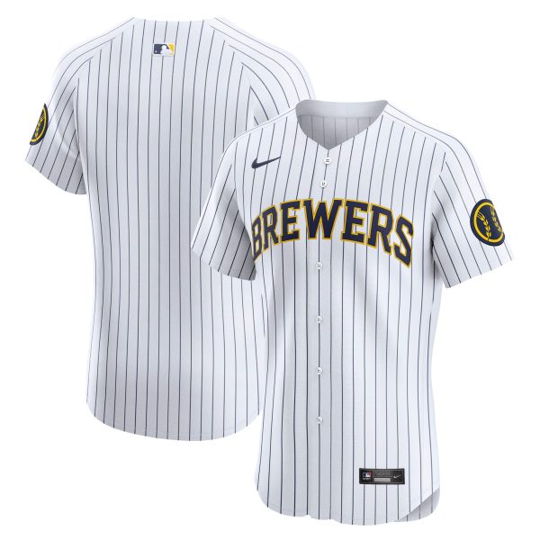 mens milwaukee brewers nike white alternate vapor premier elite patch jersey | Milwaukee Brewers Hats MLB Hats & Jerseys Collection