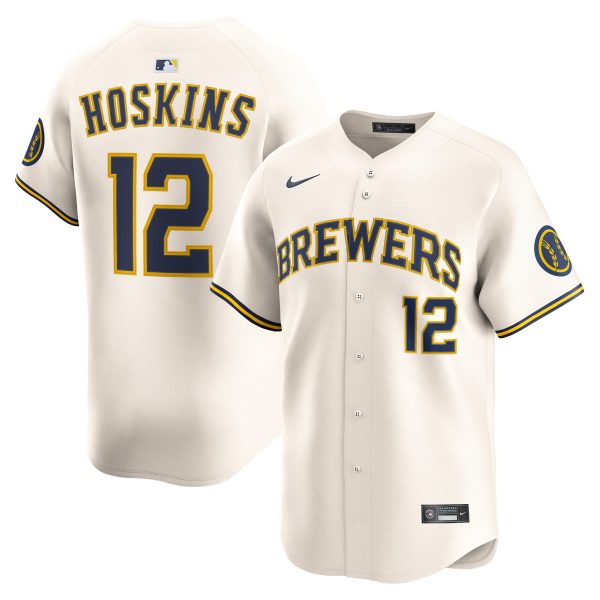 mens milwaukee brewers rhys hoskins nike cream alternate limited player jersey | Milwaukee Brewers Hats MLB Hats & Jerseys Collection
