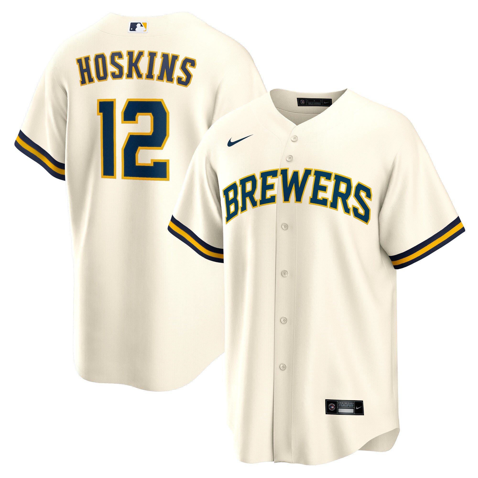 mens milwaukee brewers rhys hoskins nike cream home replica player jersey | Milwaukee Brewers Hats MLB Hats & Jerseys Collection