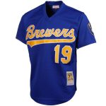 mens milwaukee brewers robin yount mitchell  ness royal cooperstown mesh batting practice jersey | Milwaukee Brewers Hats MLB Hats & Jerseys Collection