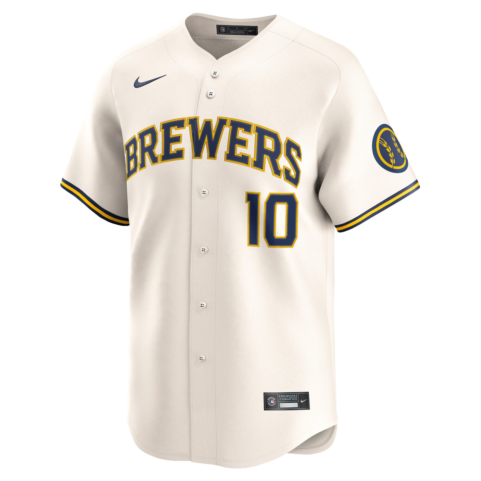 mens milwaukee brewers sal frelick nike cream home limited player jersey | Milwaukee Brewers Hats MLB Hats & Jerseys Collection