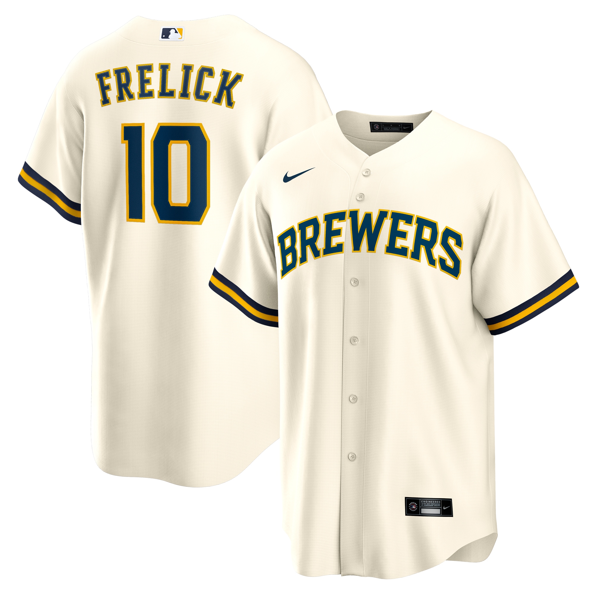 mens milwaukee brewers sal frelick nike cream home replica player jersey | Milwaukee Brewers Hats MLB Hats & Jerseys Collection
