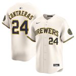 mens milwaukee brewers william contreras nike cream alternate limited player jersey | Milwaukee Brewers Hats MLB Hats & Jerseys Collection