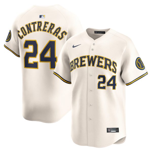 mens milwaukee brewers william contreras nike cream alternate limited player jersey | Milwaukee Brewers Hats MLB Hats & Jerseys Collection