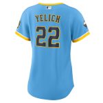 womens milwaukee brewers christian yelich nike powder blue city connect replica player jersey | Milwaukee Brewers Hats MLB Hats & Jerseys Collection