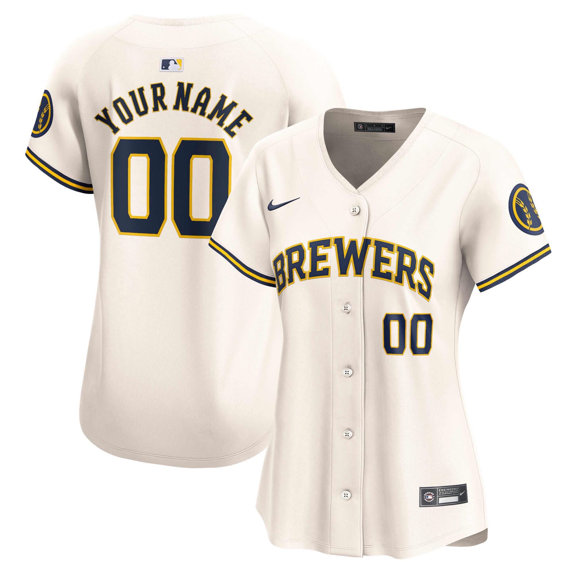 womens milwaukee brewers nike cream home limited custom jersey | Milwaukee Brewers Hats MLB Hats & Jerseys Collection