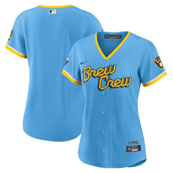 womens milwaukee brewers nike powder blue city connect replica team jersey | Milwaukee Brewers Hats MLB Hats & Jerseys Collection