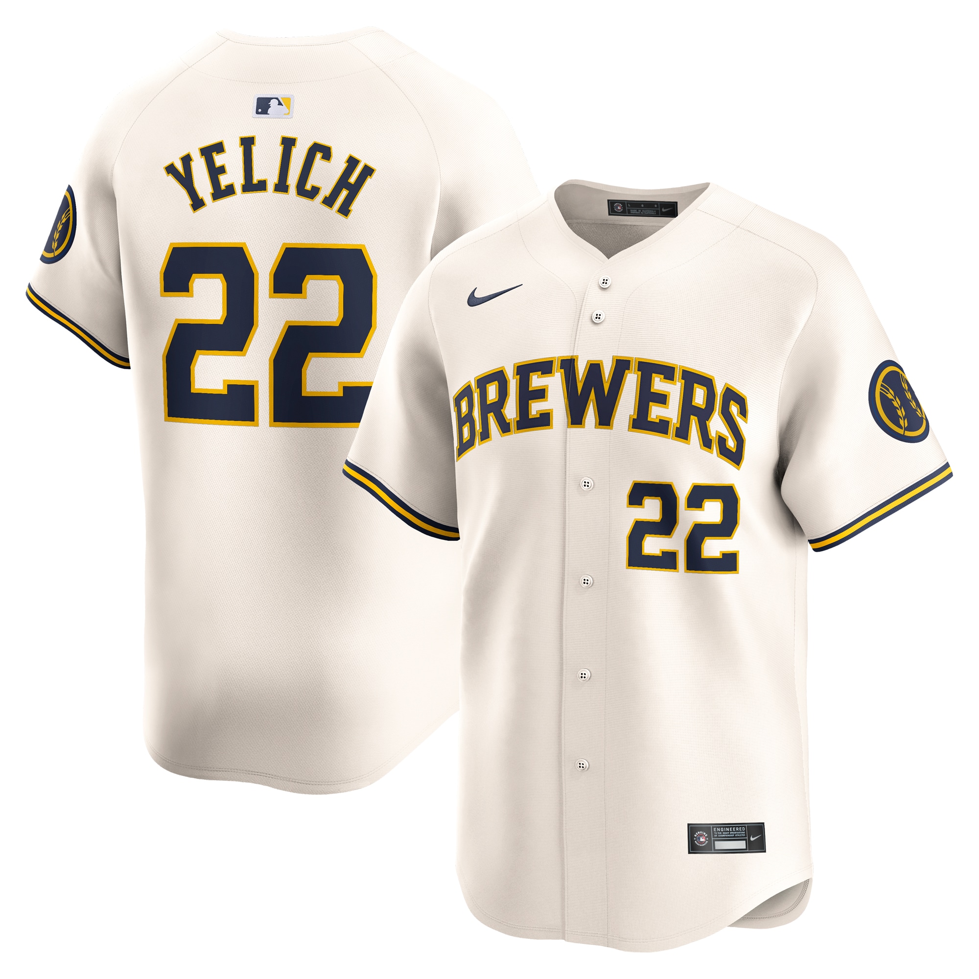 youth milwaukee brewers christian yelich nike cream home limited player jersey | Milwaukee Brewers Hats MLB Hats & Jerseys Collection