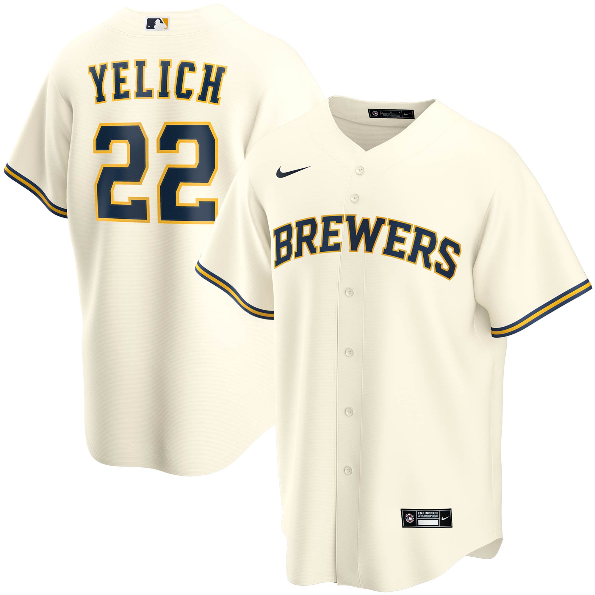 youth milwaukee brewers christian yelich nike cream home replica player jersey | Milwaukee Brewers Hats MLB Hats & Jerseys Collection
