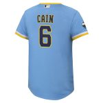 youth milwaukee brewers lorenzo cain nike powder blue city connect replica player jersey | Milwaukee Brewers Hats MLB Hats & Jerseys Collection